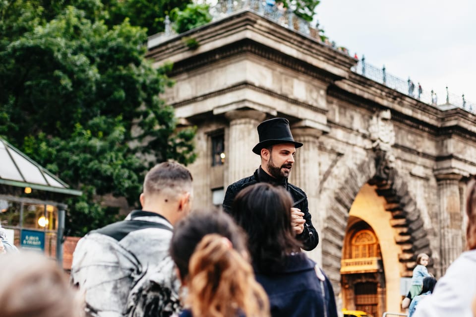 Budapest: Buda Castle District Vampires and Myths Night Tour - Prince Eugene statue, King Matthias fountain, and the fun stop for the Houdini house