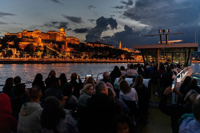 Budapest Danube River Sightseeing Night Cruise with Drink - The night route: Elizabeth Bridge, Liberty Bridge, and Buda Castle views