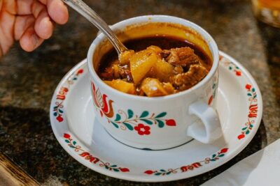 Budapest Food Tour: Market to Tavern with 14+ Tasters & Wines - Goulash soup and langos: the meal that actually fills you up