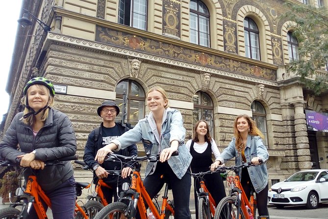 Budapest Historic Downtown Bicycle Tour in small groups - The bike setup: helmets, water, and lighter touring