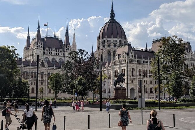 Budapest Private Full Day City Sightseeing Tour Walking or by Car - Getting oriented fast: Basilica, Freedom Squares, and Danube memorial stops