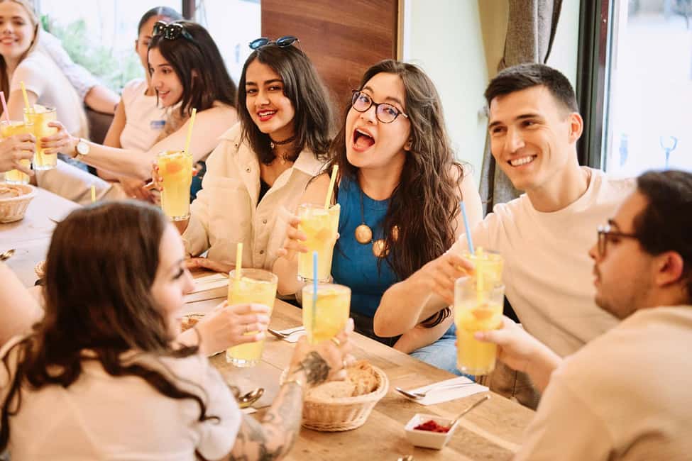Guided Tipsy Food Tour with Drinks Included in Budapest - The sit-down meal: nokedli dumplings and Flódni