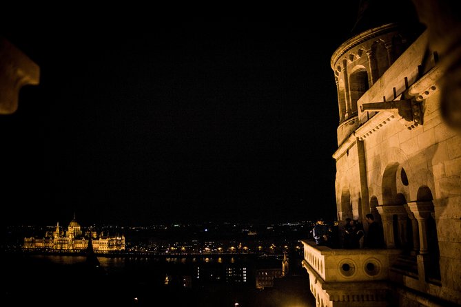 Small-Group Night Tour in Budapest on MonsteRoller e-Scooters - Castle District riding: funicular viewpoint, tunnel entrance, and Matthias Church